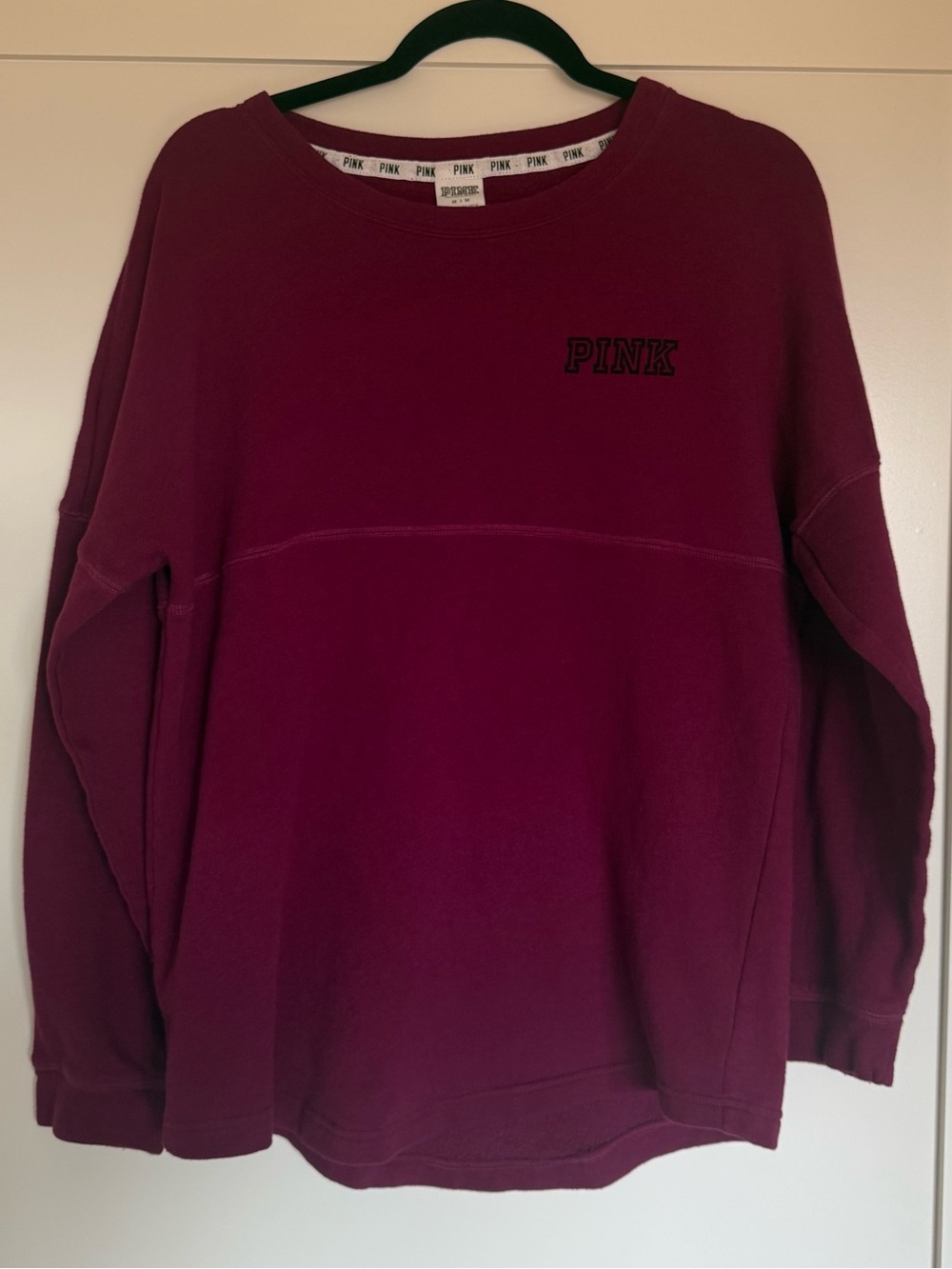 Y2K Victoria's Secret PINK Maroon Crewneck Sweatshirt
